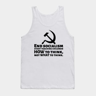 Funny Political Conservative End Socialism Anti Communist Tank Top